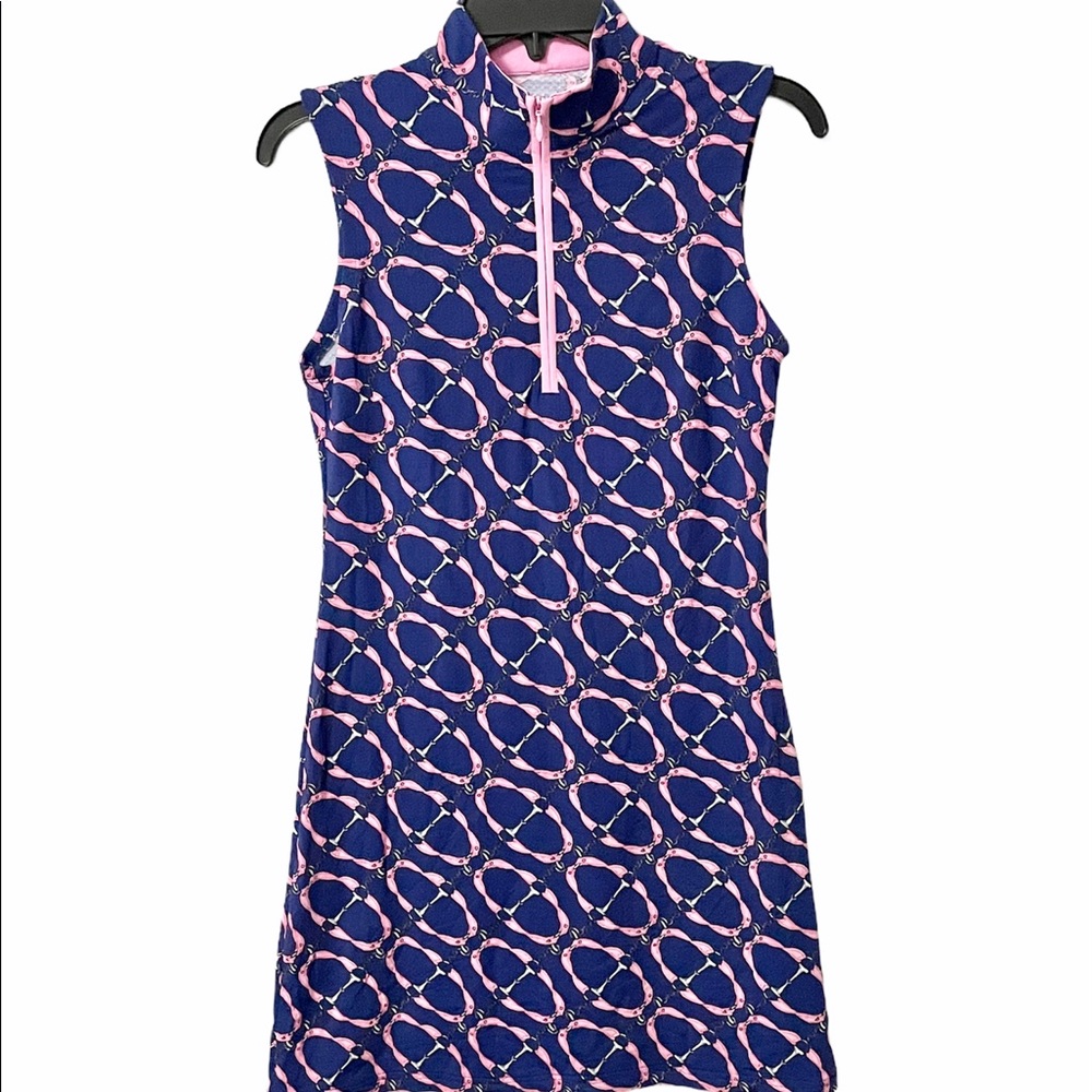Ibkul Bitty Sleeveless Mock Neck Golf Dress